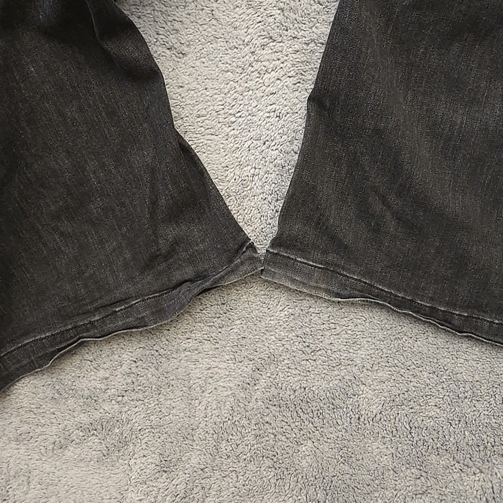 Altar'd State Nico Wide Leg Jeans 32 High Waist Pintuck Seam Acid Wash Black - Picture 9 of 11